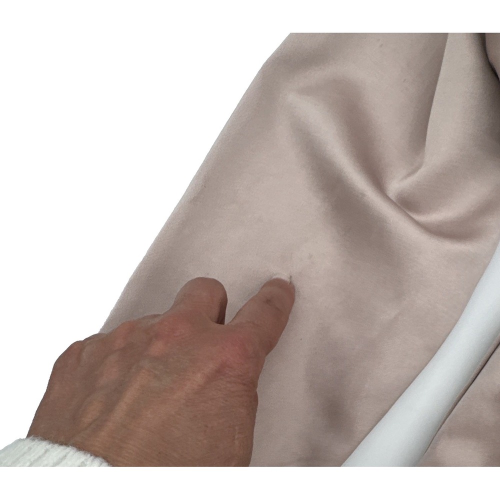 Aritzia Babaton Chelsea Satin Bomber Jacket Sz M Dusty Rose Varsity Preppy - Picture 13 of 16